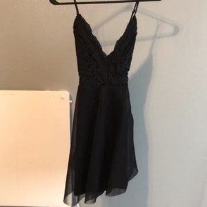 Black mini dress